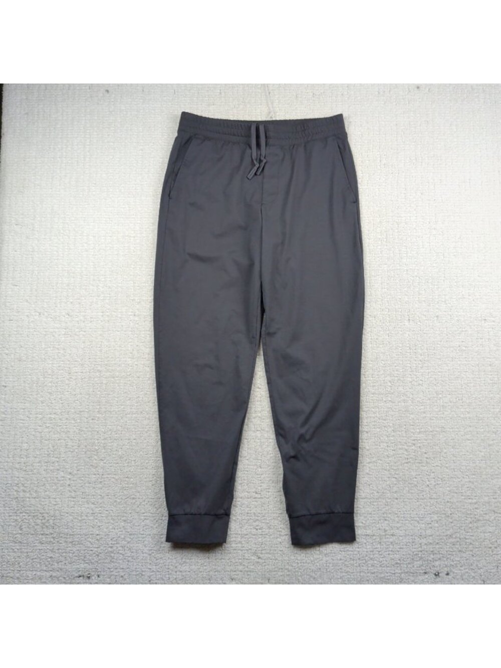 Uniqlo Jogger Pants Mens Large Gray Ultra Stretch Active Lightweight Drawstring